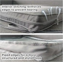 3-Pack Outdoor Patio Furniture Replacement Cushions Set–High-Elastic Sponge Cushions Fit 4-Piece Wicker Rattan Sofa, Loveseat & Chairs, 36x18x2 & 18x18x2, Waterproof, Fade-Resistant (Light gray) by GreenHaven Gardens
