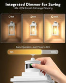 VIANIS Motion Sensor Porch Lights, Outdoor Wall Lights Wall Mount, White Dusk to Dawn Outdoor Sconce Lights, Waterproof Exterior Light Fixture for House, Garden, Patio, Entryway,Hardwired, Non-Solar by GreenHaven Gardens