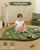 Blissful Diary Baby Play Gym & Activity Mat, Oversize Leaf Shaped Baby Play Mat w 6 Detachable Toys, Tummy Time Mat Promote Motor Skills & Sensory Development Mat, Newborn Infant Baby Essentials Gift by TinyTreasures Baby Boutique