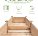 Best Choice Products 72x23x30in Raised Garden Bed, Elevated Wood Planter Box Stand for Backyard, Patio, Balcony w/Divider Panel, 6 Legs, 300lb Capacity - Natural by GreenHaven Gardens