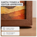 Homeforia A5 Picture Frame Brown, High-End Dark Oak 5.8x8.3 Wood Frame Matted to 4.1x5.8 inch Photo, A5 Size Walnut Wooden Frames with Mat A6 Print, 5.8 x 8.3 Frame, Tempered Glass, Wall Kit, Set of 1 by CozyNest Decor
