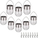 SUNWIND Hanging Solar Ball Lights Outdoor - 8 Pack Cracked Glass Decorative Garden Lights Waterproof Solar Lanterns for Yard, Patio, Fence, Tree, or Holiday Decoration(White) by GreenHaven Gardens