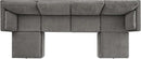 CHITA Oversized Modular Sectional Fabric Sofa Set, Extra Large U Shaped Couch with Reversible Chaise, 146 inch Width, 6 Seat Modular Sofa with Storage Ottamans, Grey by CozyNest Decor