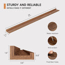 Floating Picture Ledge Shelves for Wall Set of 2, 84 Inches Picture Ledge Shelf with Long Large Nursery Book Shelf for Toys Storage Kids Bookshelf Wall Mounted Living Room Bedroom Decor Frames, Walnut by TinyTreasures Baby Boutique