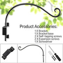 Qiang Ni Swivel Plant Hanger Bracket: Bird Feeder Hanger for Outdoor Wall Mount (16 - A, 16 Inch) by GreenHaven Gardens