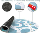 STARUIA Large Kids Playroom Rug, 4'x6' Washable Road Rug for Nursery, Non-Slip Fun Area Rugs for Kids Room, Blue Car Rugs Play Mat Soft Baby Carpet for Boys Girls Dorm Toy Room Tent by CozyNest Decor