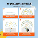 VEVOR Climbing Dome, 10FT Geometric Dome Climber with Hammock and Swing, Jungle Gym Supports 750LBS and Easy Assembly for Kids 3 to 10 Years Old, with Climbing Grip, Outdoor Backyard Play Equipment by TinyTreasures Baby Boutique
