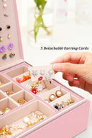 Jewelry Box for Earrings for Girls Jewelry Organizer Box Earring Holder Organizer for Girls Earring Box Jewelry Box Stud Earring Organizer for Girls Earring Jewelry Boxes for Women Pink Bling by TinyTreasures Baby Boutique