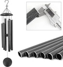 ASTARIN Wind Chimes Outdoor, 45-Inch Memorial Wind Chimes with 6 Heavy Tubes, Unique Outdoor Decor, Sympathy Gifts, Black Grey by CozyNest Decor