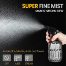 Plant Mister Spray Bottle, 13.5 oz Leak Proof Glass Spray Bottle for Inside Plants, Succulents, Herbs, Cleaning, Hair Care, Refillable Fine Mist Sprayer with Adjustable Mist Nozzle (Grey) by GreenHaven Gardens
