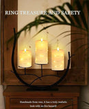Flameless Candles With Remote, Battery Operated Candles LED Candles with string lights Flickering Candles with Timer, 4‘’ 5‘’ 6‘’ Candle For Seasonal and Festival Celebration’s Candles set of 3 by CozyNest Decor