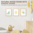 upsimples 6x8 Picture Frame, Natural Solid Wooden Picture Frames, Display 4x6 with Mat or 6 x 8 Without Mat, Wall or Tabletop, 1 Pack, Natural by CozyNest Decor