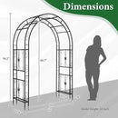 VINGLI Garden Arbor, Arch Archway for Wedding Ceremony Party, Steel Garden Trellis for Plant Climbing, Christmas Garden Decorations Pergola for Garden, Backyard, Lawn (Black, 75.5x22.8x94.5in) by GreenHaven Gardens