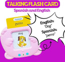 ZeenKind Spanish & English Talking Flash Cards with 510 Sight Words for Toddlers 3 4 5 6 Years Old, Learn Spanish for Kids, Audible Pocket Speech Early Learning Bilingual Flashcard Toys, 255 Cards. by TinyTreasures Baby Boutique