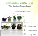 aboxoo Metal Plant Stand Metal 2 Tier Potted Multiple Flower Pot Holder Plant Shelf Indoor Plants Multiple,Outdoor Heavy Duty Planter Display Shelving Unit for Patio Garden Corner Balcony,Living Room(White) by GreenHaven Gardens