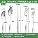 40 Pcs Silverware Set for 8 with Water Cube Handle design, Food Grade Stainless Steel Flatware Set, Eating Utensils Sets Include Fork/Knife/Spoon, Reusable Cutlery Set, Dishwasher Safe by CozyNest Decor