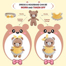 LoopMap Crochet Kit for Beginners - DIY Amigurumi Bear with Removable Dress & Accessories - Step-by-Step Video Tutorials, Extra Yarn, Crochet Tools, Handmade Gift for Kids & Adults (Bear K01, Yellow) by TinyTreasures Baby Boutique