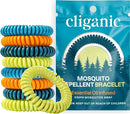 Cliganic 10 Pack Mosquito Repellent Bracelets for Adults & Kids - Natural DEET-Free Bands, Individually Wrapped by TinyTreasures Baby Boutique