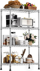 1000 lbs Storage Shelving 4-Tier Utility Shelving Unit Steel Organizer Wire Rack for Home,Kitchen,Office,Chrome (13.7" D x 23.6" W x 53.4" H) by CozyNest Decor