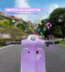 Kids Motorcycle, 2 Wheel Electric Motorcycle for Girls Ages 8-14, 24V Ride on Toys with Music, Story, Headlight, 3 Speed Options, Up to 60min Ride Time, for Riders up to 143 lbs, Easy Assemble, Purple by TinyTreasures Baby Boutique