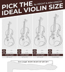 Vangoa Violin 4/4 Full Size Set Fiddle, Handcrafted Starter Acoustic Violins Kit with Solid Wood Side Board, Lightweight Hard Case for Beginners, Teens, Child, Kids Age 12+, Adults, Right Handed by TinyTreasures Baby Boutique
