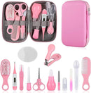Baby Grooming Kit, Infant Safety Care Set with Hair Brush Comb Nail Clipper Nasal Aspirator,Baby Essentials Kit for Newborn Girls Boys (Pink) by TinyTreasures Baby Boutique