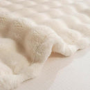 YUSOKI Luxury 3D Bubble Throw Blanket 5lb,All Ages,Home Decoration, (Ivory,90 * 90inches) by CozyNest Decor