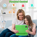 Tablet for Kids, 10.1 inch IPS HD Touchscreen Android 14 64 GB Storage, 8GB RAM, Octa Core Kids Tablet, Parental Controls, 12-hr Battery, WiFi, GPS - Green by TinyTreasures Baby Boutique