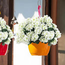 Hananona 12 Pcs Artificial Geranium Flowers for Outdoors Geranium Silk White Flower Outdoor UV Resistant Garden Plants Faux Flowers for Home Kitchen WeddingTable Centerpieces Decor (12, White) by CozyNest Decor