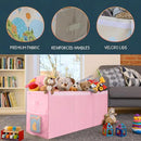 Extra Large Toy Storage Organizer with Lid - Sturdy, Collapsible Toy Chest Storage Box Design - Toys Bin with Dividers for Kids, Nursery, Bedroom, Playroom 37"x16"x14" by CozyNest Decor