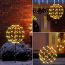 LIGHTSHARE 12IN 96LED Light Ball Light Garden Yard Decoration Pathway Lights Sphere Light with Fold Flat Metal Frame Indoor Outdoor Waterproof, Plug in by GreenHaven Gardens