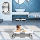 TPN Collapsible Baby Bathtub, Baby Bath Tub with Soft Cushion & Real-Time Thermometer, Baby Bathtub Infant to Toddler Tub (0-36 Months), Portable Newborn Travel Bath tub by TinyTreasures Baby Boutique