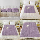WESHIONGOO Chunky Knit Blanket Throw 50"×60" Knitted Throw Blankets for Couch Bed Fluffy Soft Blanket with Jumbo Chenille Yarn Thick 100% Handmade(Lilac) by CozyNest Decor