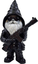 Better Office Products Garden Gnome Statue, 8" Height, Handcrafted Waterproof, UV-Resistant Polyresin Lawn Patio Porch Ornament Decoration (Stone Cold Hitman) by GreenHaven Gardens