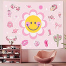 Lunerfex Y2K Tapestry Pink Sun Wall Tapestry, Cute Tapestries for Bedroom Funny Tapestries Wall Hanging for Bedroom Living Room Decor Pink-7 44"x60" by CozyNest Decor