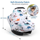 Rquite All-in-1 Car Seat Cover Baby, Carseat Covers for Girl Boy, Stretchy Soft Infant Car Seat Cover, Multi-use Baby Carrier Cover, Car Seat Canopy, Stroller Sun Shade, Nursing Breastfeeding Cover by TinyTreasures Baby Boutique