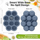 KeaBabies Silicone Food Freezer Trays with Lid, 2oz x 10 Pods Baby Food Storage Containers, Easy Puree Meal Prep, Breast Milk Silicone Freezer Molds, Dishwasher, Microwave Safe, BPA-Free (Slate) by TinyTreasures Baby Boutique