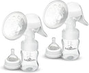 BabyBuddha Manual Breast Pump, Single Hand Expression Breastmilk Pump, Cordless and Portable, No Batteries or Power Needed, Soft Silicone Massage Cushion, BPA Free, Quiet, Dishwasher Safe, 2 Pack by TinyTreasures Baby Boutique