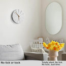 Driini Staircase Modern Wall Clock - Unique 10.5 in. Frameless Concrete Design - Contemporary, Minimalist Decor; No Numbers - Silent Battery Operated Clocks with Decorative Wooden Hands; White by CozyNest Decor