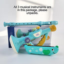 Generic Toddler Musical Instruments Toy, Trumpet, Harmonica, Recorder Flute for Kids Baby, Musical Toys Set for Children, Gifts for Boys Girls Ages 2 3 4 5, Blue by TinyTreasures Baby Boutique