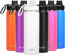 DRINCO Stainless Steel Water Bottle Spout Lid Vacuum Insulated Double Wall Water Bottle Wide Mouth (40oz 32oz 22oz 18oz 14oz) Leak Proof Keeps Cold or Hot (22 oz, 22oz Artic White) by CozyNest Decor