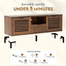 Bme Millie Solid Wood TV Stand for TVs up to 65 Inches, Modern Farmhouse TV Stand with Rustic Charm, TV Stands for Living Room, Chestnut by CozyNest Decor
