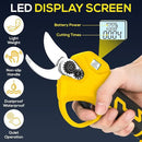 Electric Pruning Shears, Cordless Electric Scissors with 2 PCS Rechargeable 48V 2.0 Ah Batteries & 2 Blades, 1.6" Cutting Diameter Pruning Shears Garden Tool for Tree Trimming Branch Cutter(Yellow) by GreenHaven Gardens