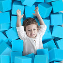 Foam Pit Cubes - 24 PCS 5 Inches Gymnastics Foam Blocks Trampoline Blocks, Multi-Sport Protective Padding for Freerunning, Trampoline, Parkour, Skate Parks & BMX - Blue by TinyTreasures Baby Boutique