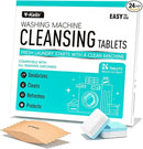 Washing Machine Cleaner Tablets 24 Pack -1 Year Supply for HE Front Loader & Top Load Washer,Septic Safe Washer Machine Cleaner Tablets, Deep Clean,Eco-Friendly Deodorizer by CozyNest Decor