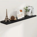 55 Inch Floating Shelves Black, Rustic Wood Floating Shelf Wall Mounted, 9 Inch Deep Floating Shelf for Kitchen, Bedroom, 55 x 9 Wall Shelves for Home Storage, Set of 1 by CozyNest Decor