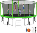 SKYUP Tranpoline 1500LBS 16 15 14 12 10 8 FT Tranpoline for 7-10 Kids and Adults, Windproof Outdoor Tranpoline with Enclosure Net, Basketball Hoop, Easy to Install & Last Long - ASTM Approved by TinyTreasures Baby Boutique