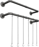 Plant Hanger Indoor, 2 Pack Hanging Planters Rod for Indoor Plants with 6 Hanging Chains, Wall Plant Hanging Rod for Window Ceiling, 38.2 Inch, Metal/Black, Pots Not Included… by GreenHaven Gardens