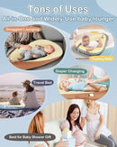 Baby Lounger - Infant Lounger for Newborn 0-25 Months, Waterproof Inner Cover and Pure Cotton Breathable Baby Nest Cover, Newborn Lounger for Baby Boys&Girls, Portable Baby Bed for Home and Travel by TinyTreasures Baby Boutique