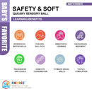 Soft Spiky Sensory Balls - No Hole Wheat Straw Soft Toys for Toddlers 1-3 Multicolor Bath Gifts Montessori Toys Baby Balls 6 to 12 Months, Swimming Pool Beach Shower Baby Toy by TinyTreasures Baby Boutique